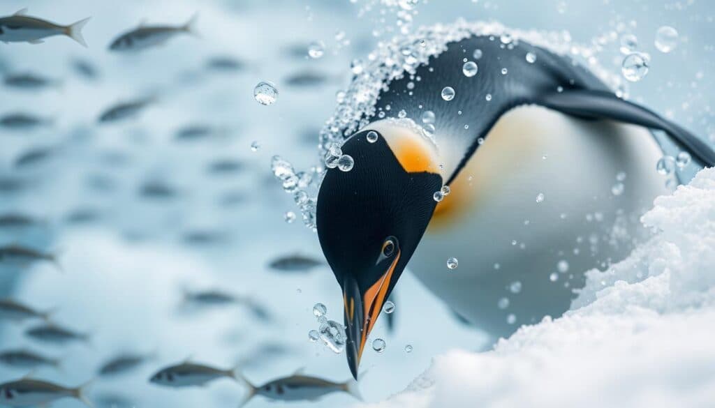 Kaiserpinguin beim Jagen Kaiserpinguin beim Jagen