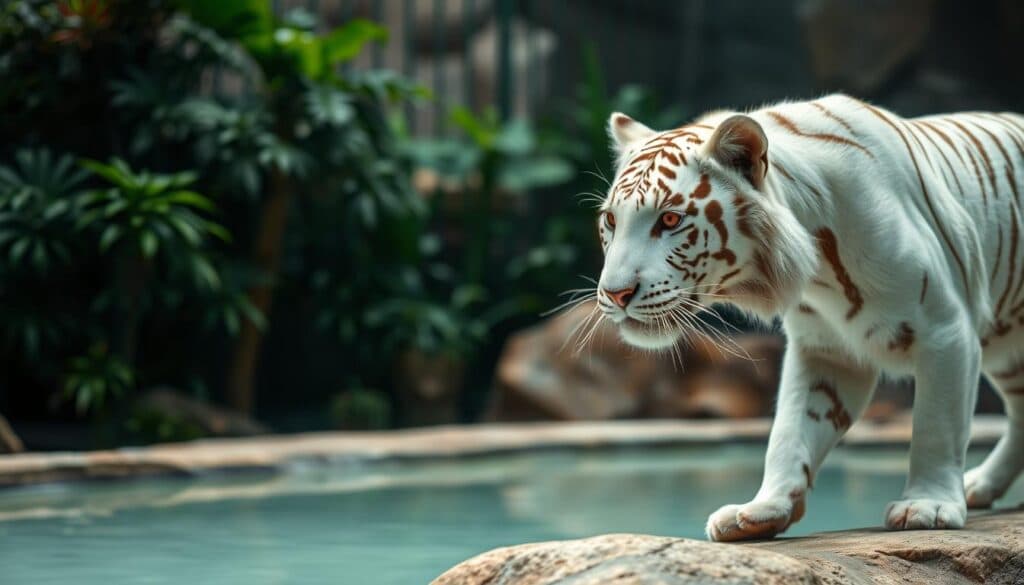 Albino Tiere im Zoo Albino Tiere im Zoo