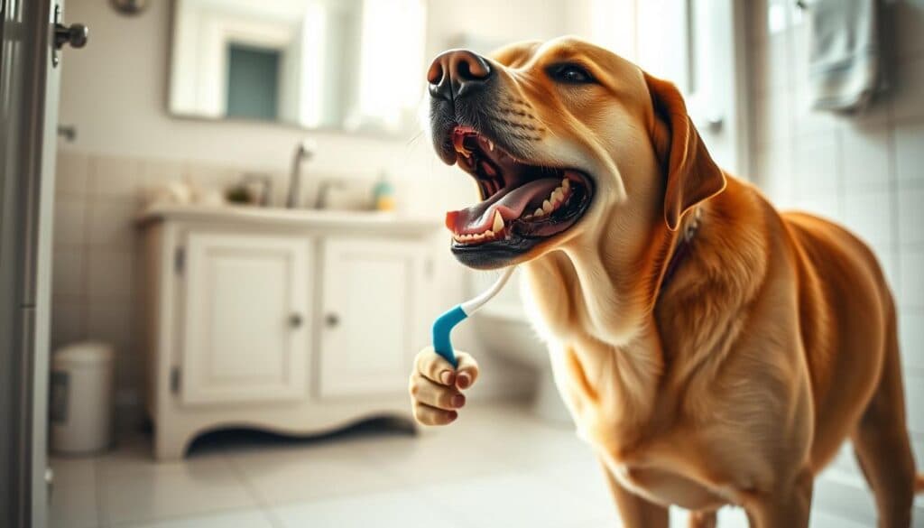 Hund Zähne putzen