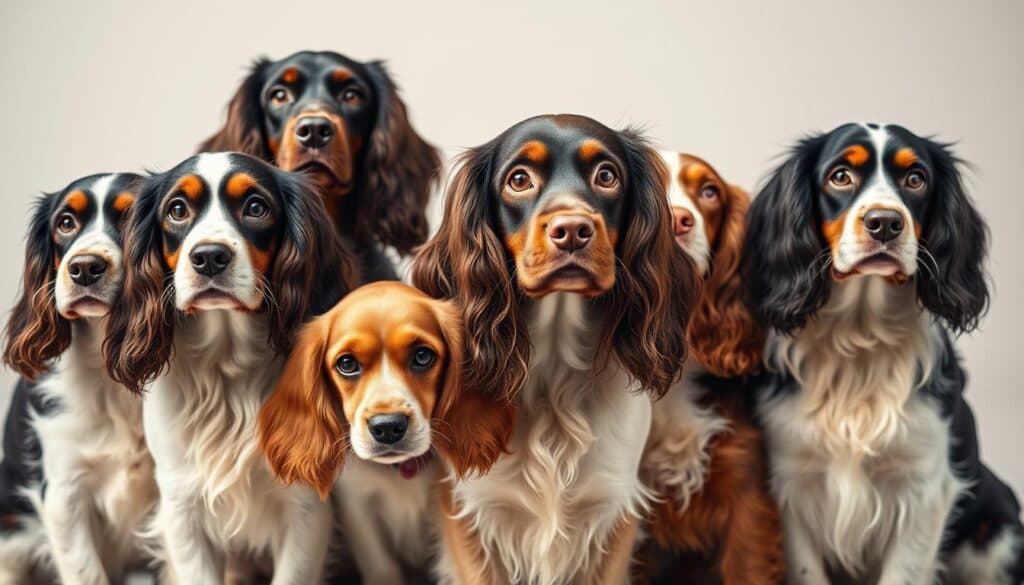 Verschiedene Spaniel Rassen Vergleich