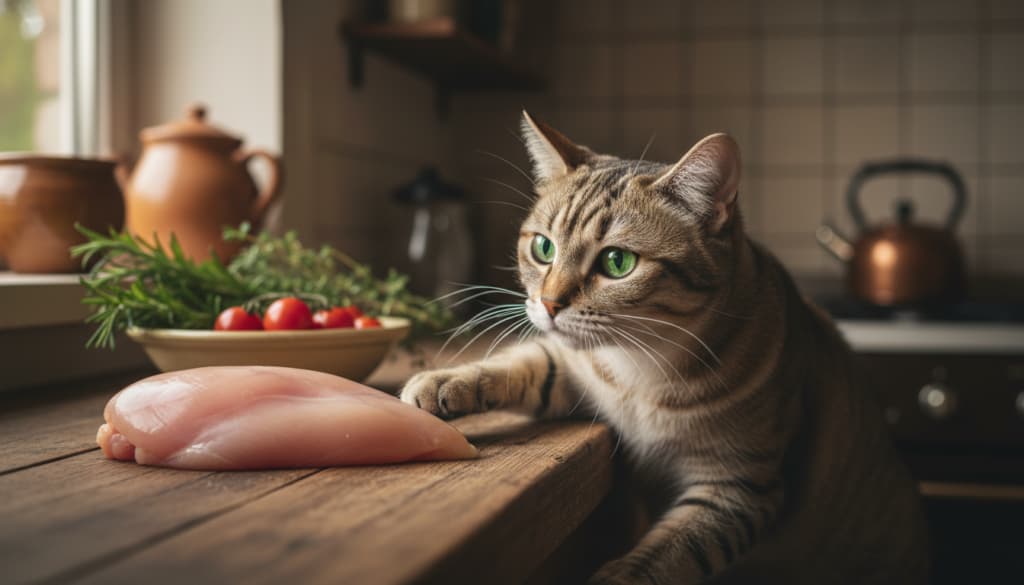 Dürfen Katzen rohes Hähnchen essen