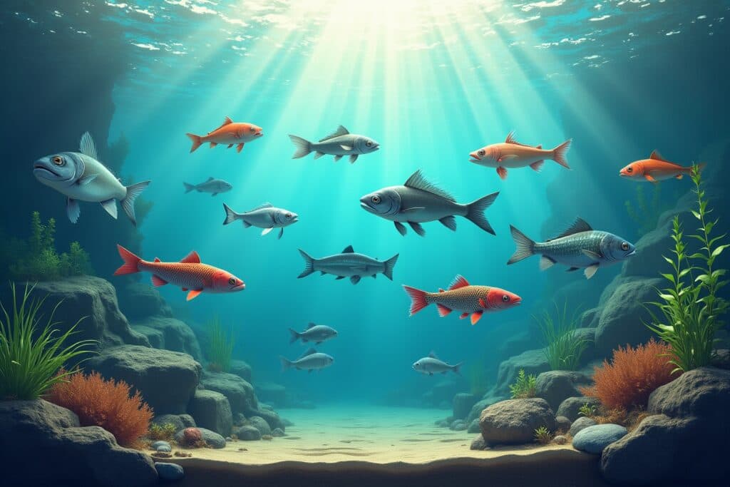 fische im see-Titel
