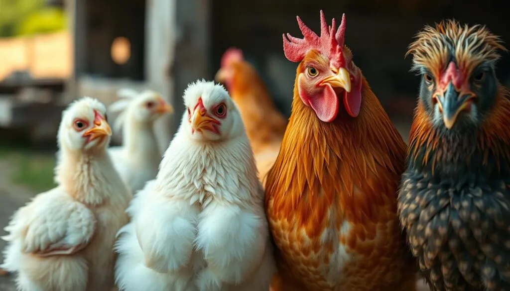 Altersveränderungen bei Hühnern Altersveränderungen bei Hühnern