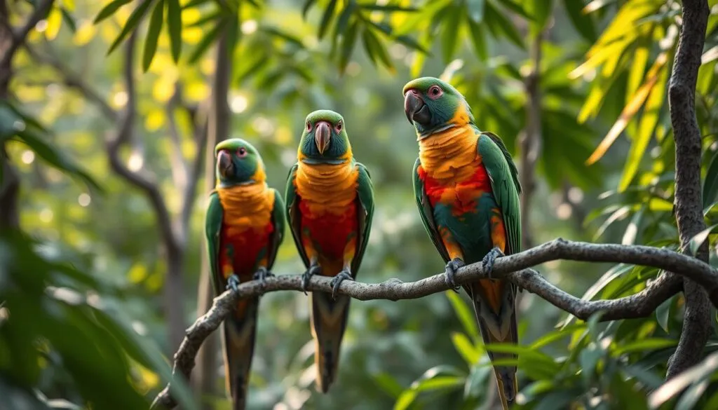 Bedrohte Ara Papageien Bedrohte Ara Papageien