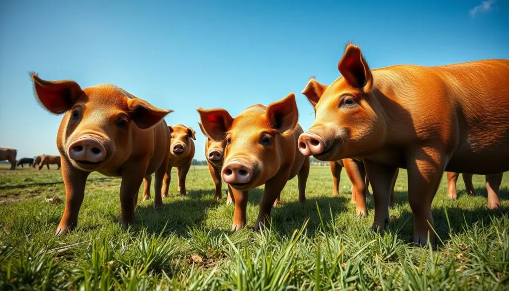 Duroc Schwein Haltung