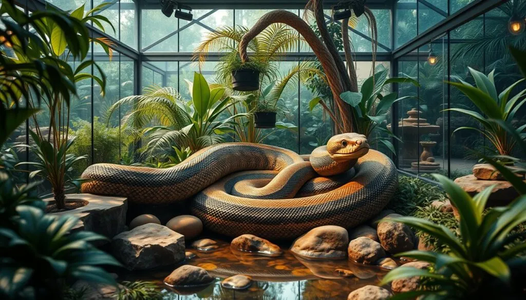 Riesenschlangen Terrarium