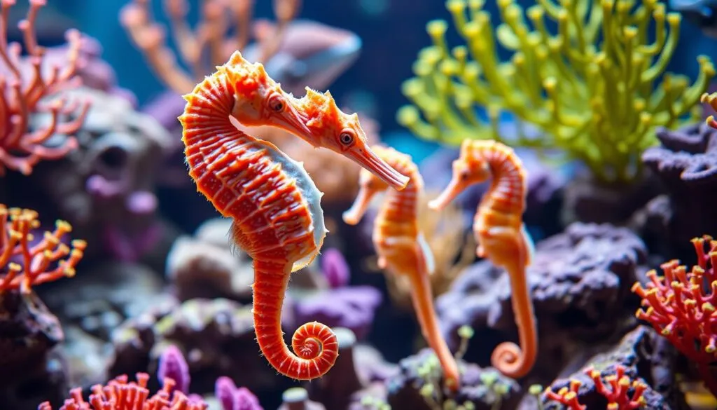 Seepferdchen Fütterung im Aquarium