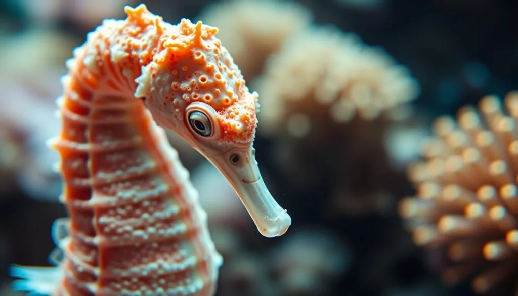 Seepferdchen Nahrungsaufnahme