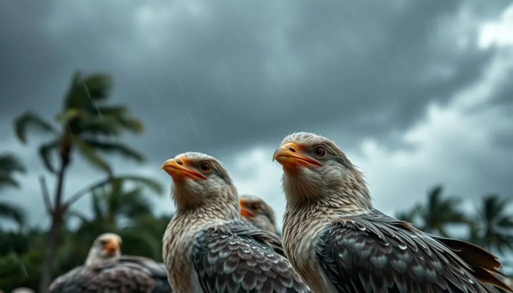 Was machen Vögel bei Sturm