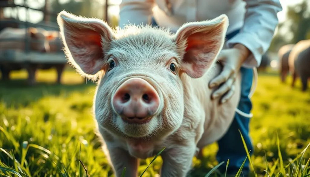 Wollschwein Gesundheitscheck