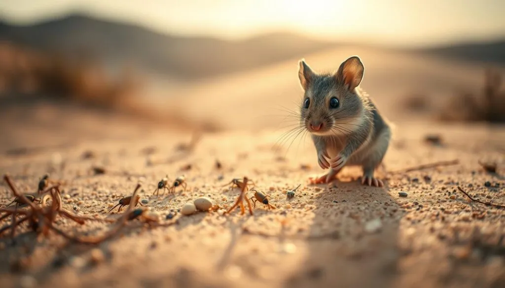 Wüstenspringmaus Nahrungssuche