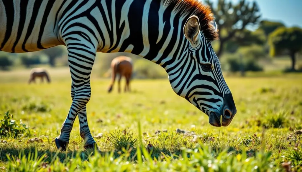 Zebra Ernährung in der Savanne