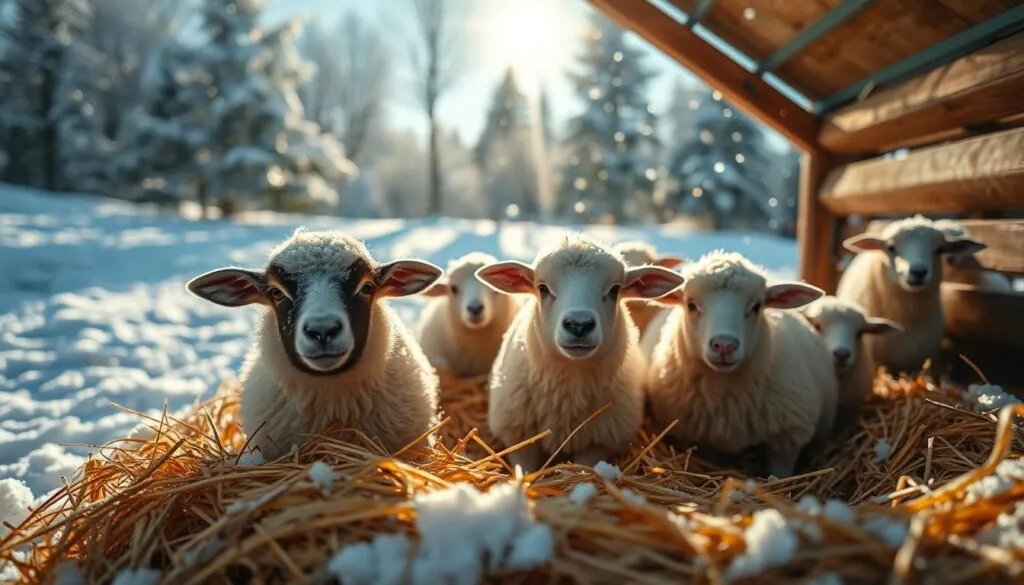 Zwergschafe im Winter