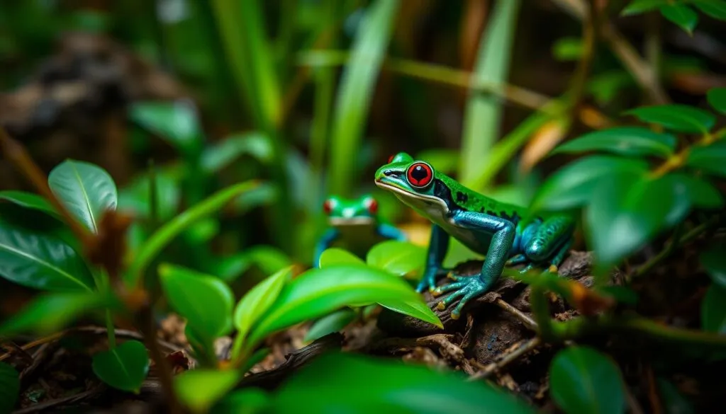 Bedrohte Pfeilgiftfrösche