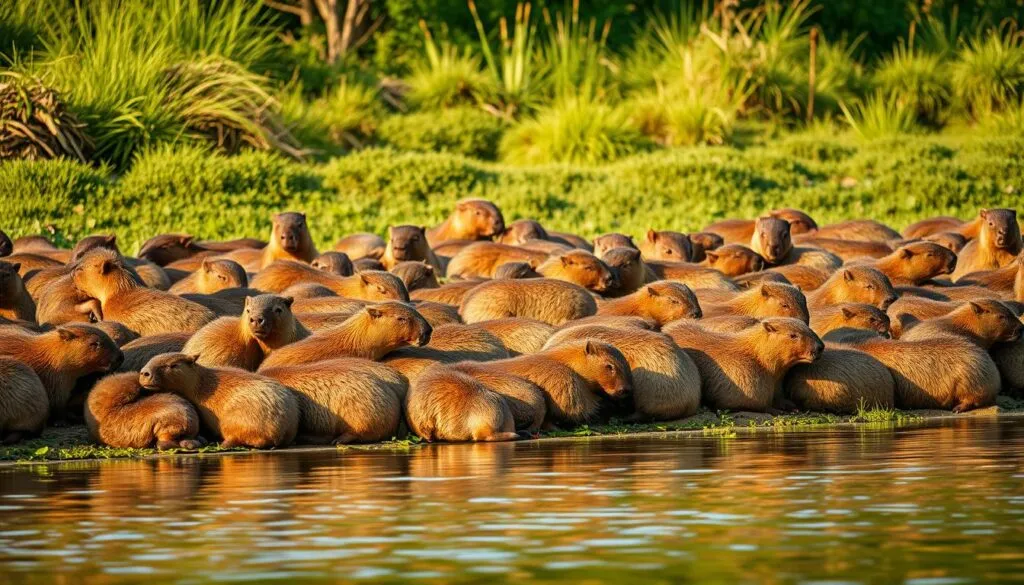 Capybara Sozialleben Rudel