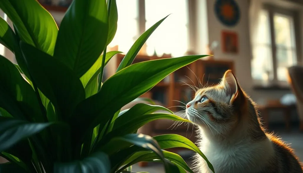 Grünlilie Katze
