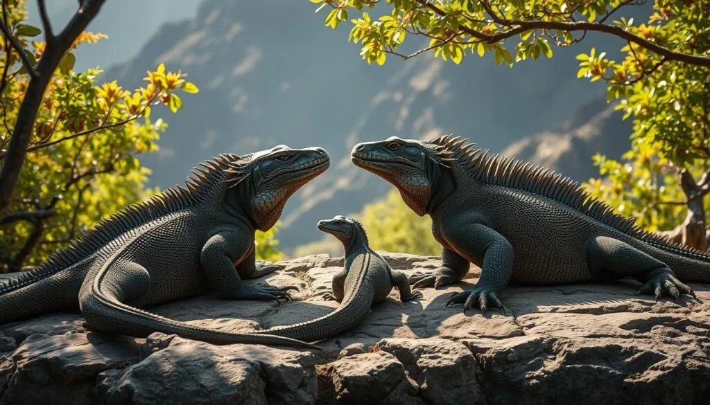 Komodowaran Sozialverhalten