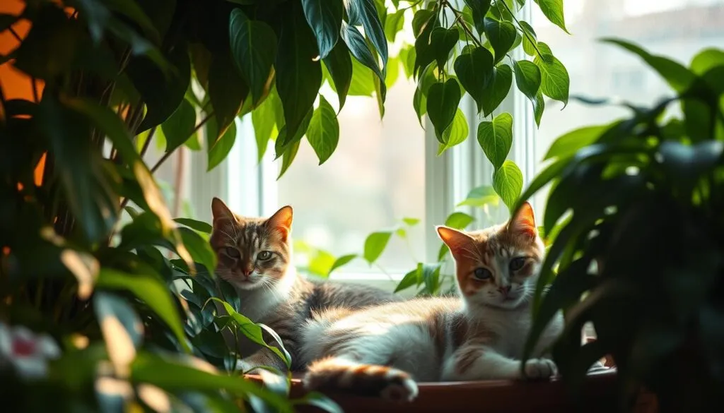 Zimmerpflanzen und Katzen Mythen