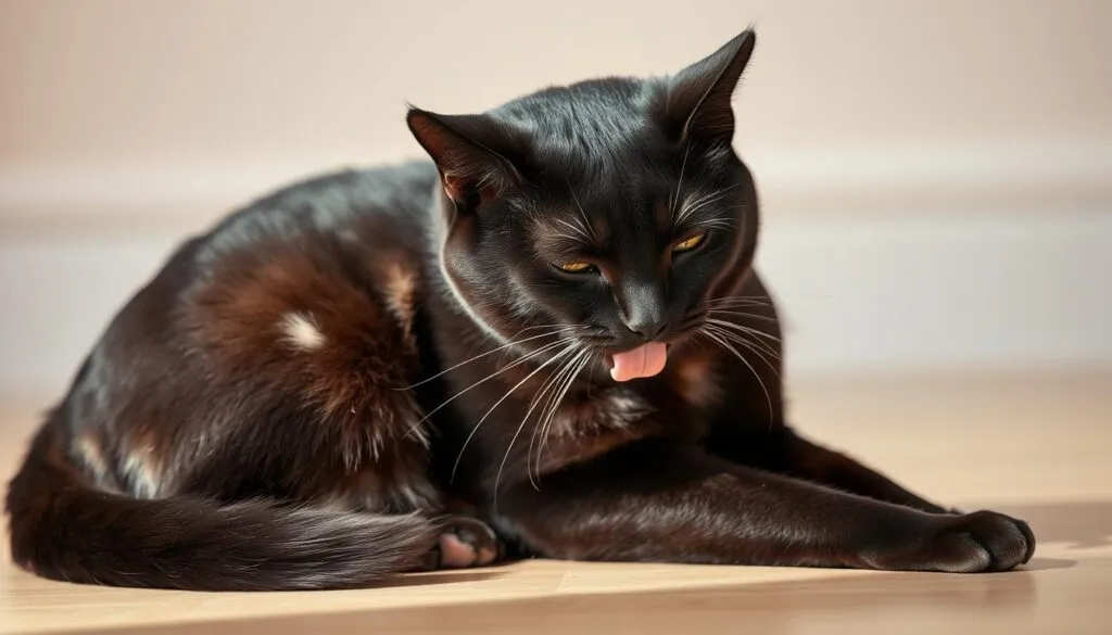 Katze leckt sich kahl