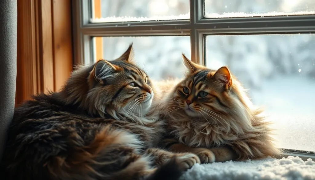 Frieren Katzen im Winter