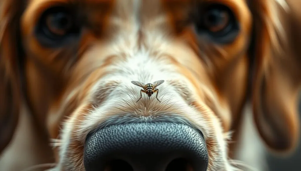 Hirschlausfliege Hund