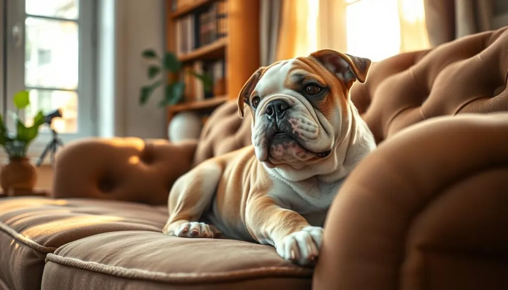 Old English Bulldog Welpen Zuhause Integration