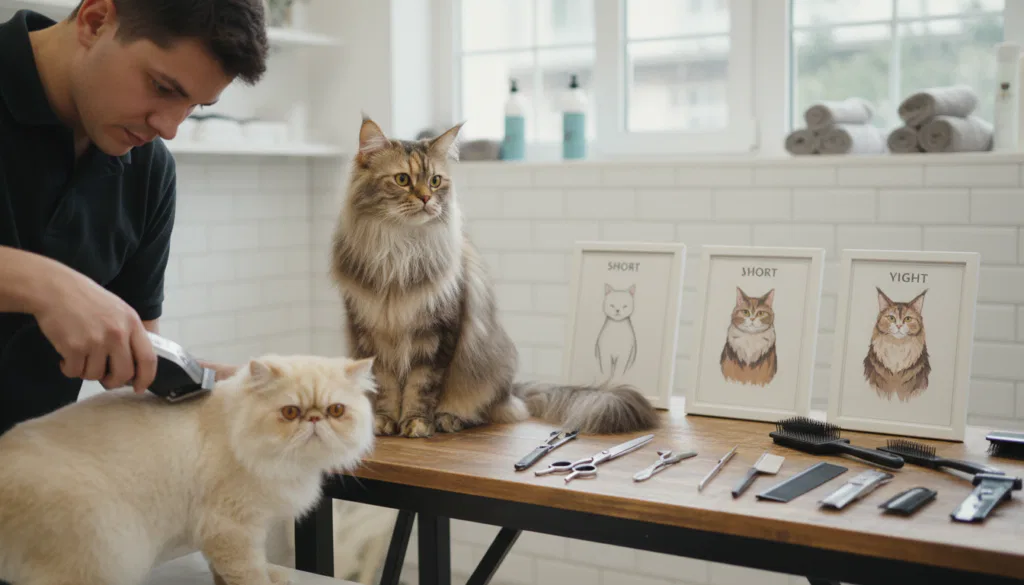 Scher-Schnitte für Katzenfelltypen