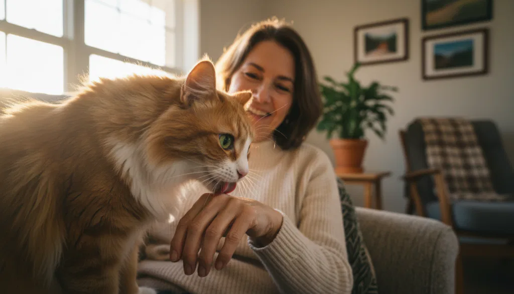 Warum leckt meine Katze mich ab