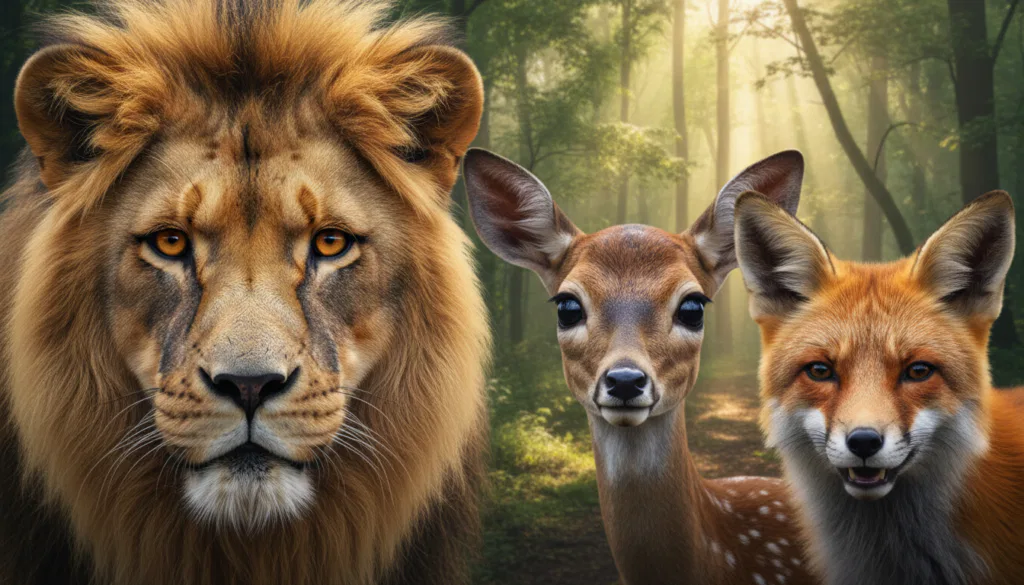 natürliche Darstellung Tiergesichter